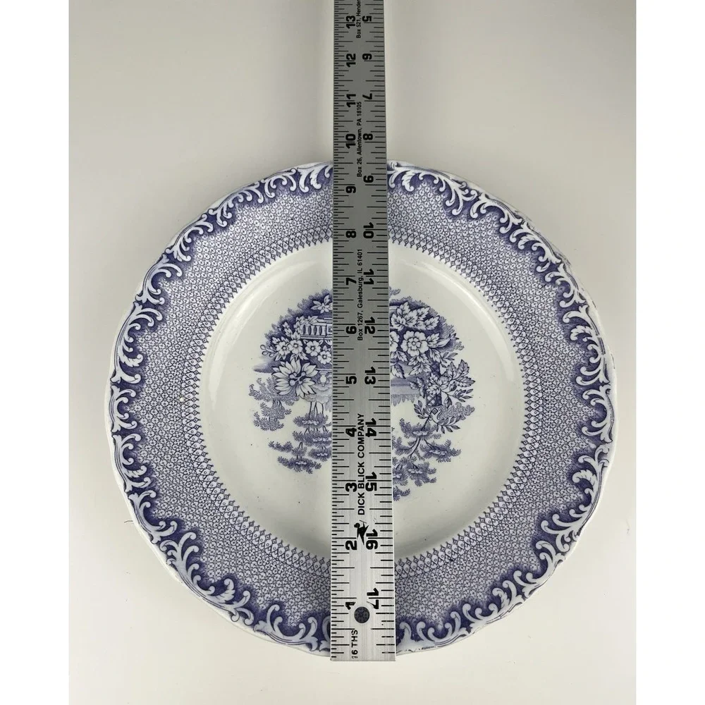 Antique Rorstrand Purple Transferware Lila Spet Plate Lilac Lace 9.5